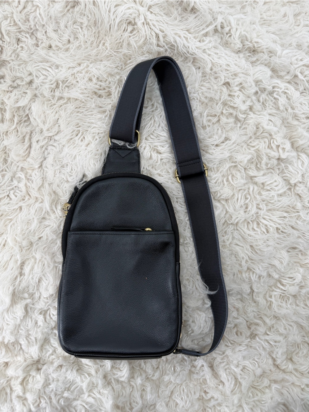 Hobo Cass Leather Sling Bag Black Leather Sling Crossbody